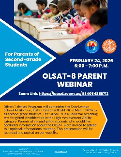 OLSAT-8 Flyer in English